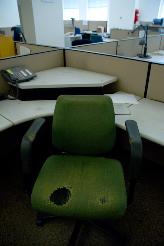 From the set "Vacated New York Times Building. Photographed by David Kimelman in 2007.