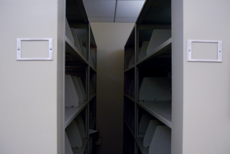 From the set "Vacated New York Times Building. Photographed by David Kimelman in 2007.