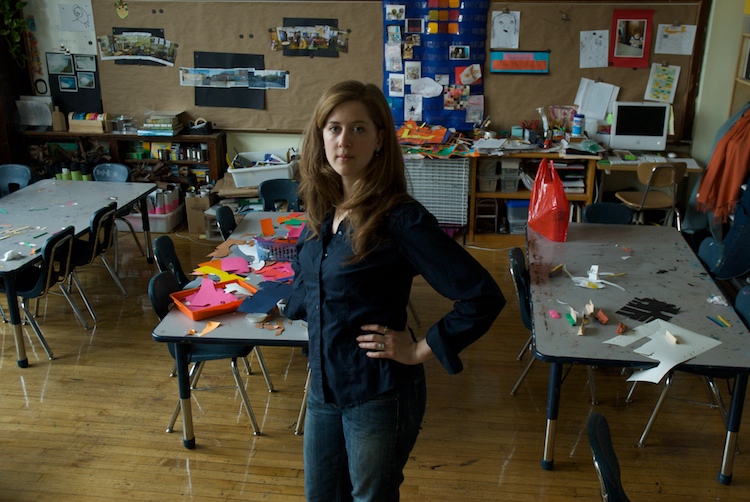 Art teacher, Leslie Elvin, photographed in Brooklyn by David Kimelman in 2007.