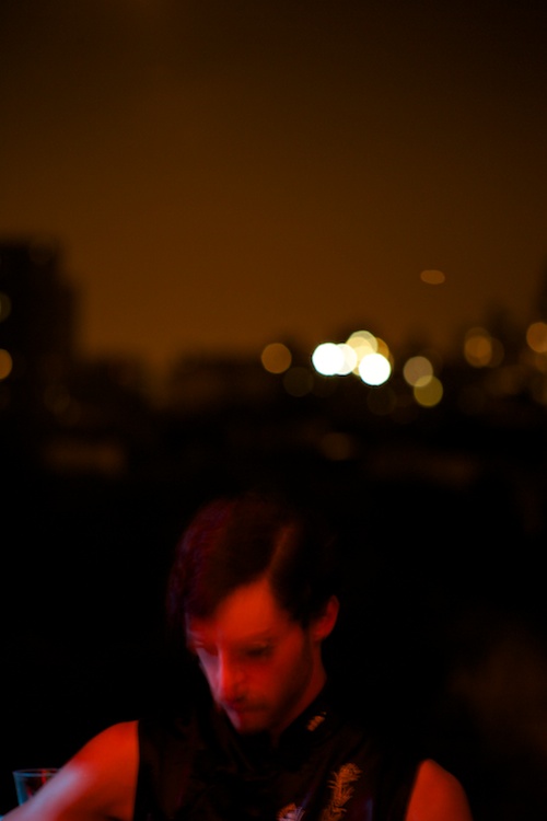 Photographed at Matthu Placek's rooftop salon in New York City by David Kimelman in 2010.