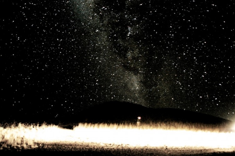 "Headlights & The Milky Way" from the series, Natural Order, photographed by David Kimelman